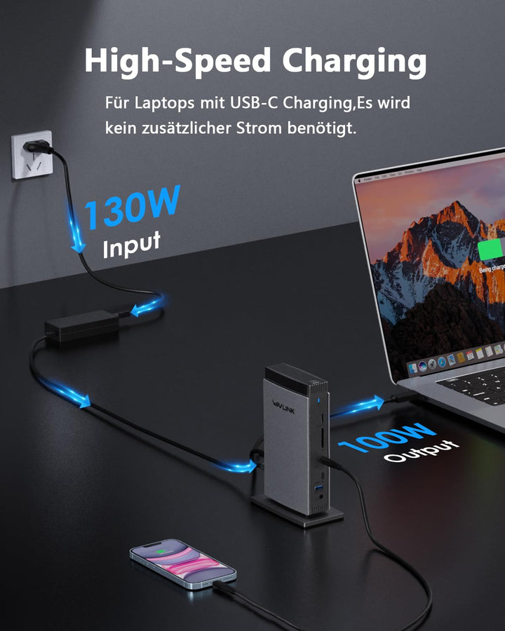 Docking Station 15-in-1 Triple Display 4K@60Hz USB-C für Laptop - Bild 5