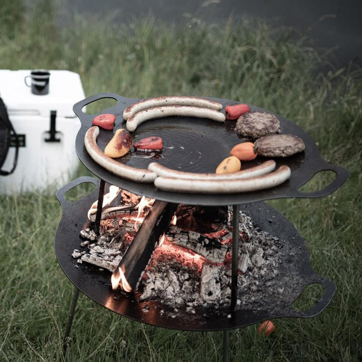 Grill- und Feuerschale Stahl Ø38cm mit Standbeinen für Outdoor - Bild 5
