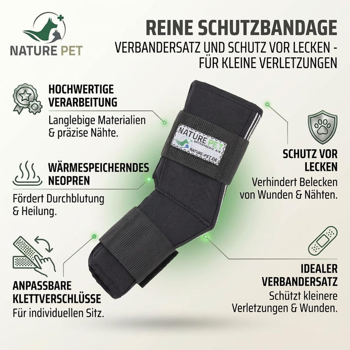 Sprunggelenk Schutzbandage Hund Neopren Hinterbein 135° Winkel XXS - Bild 3