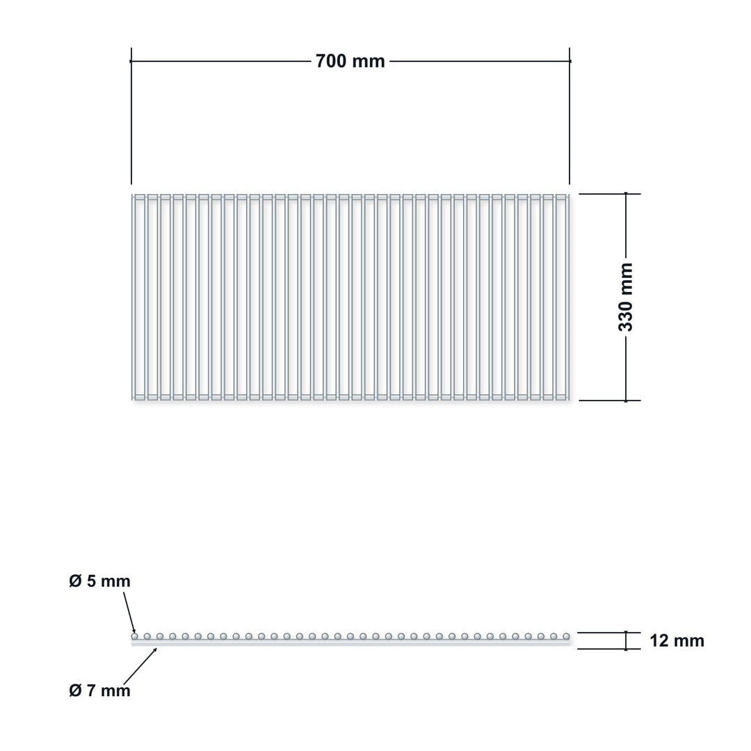 Grillrost Edelstahl rahmenlos 70x33 cm für Holzkohlegrill - Bild 5