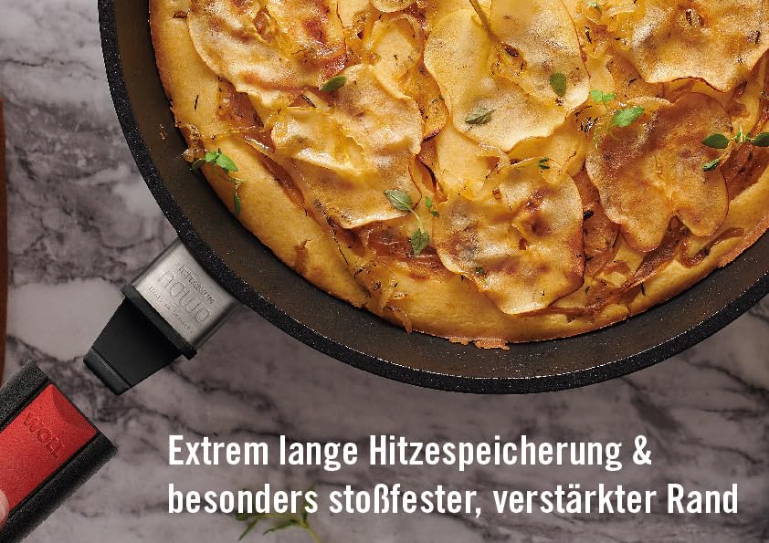 Grillpfanne Aluminiumguss 28x28 cm mit Rillen &amp; abnehmbarem Stiel - Bild 4