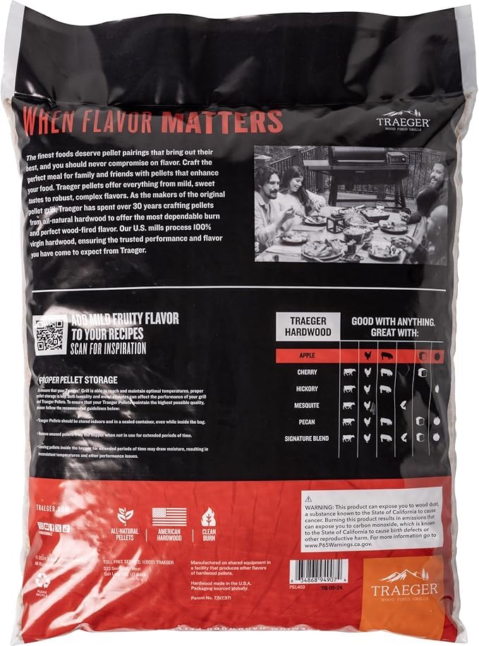 Holzpellets Apfel 100% Hartholz für Pelletgrill &amp; Smoker, 9 kg - Bild 3