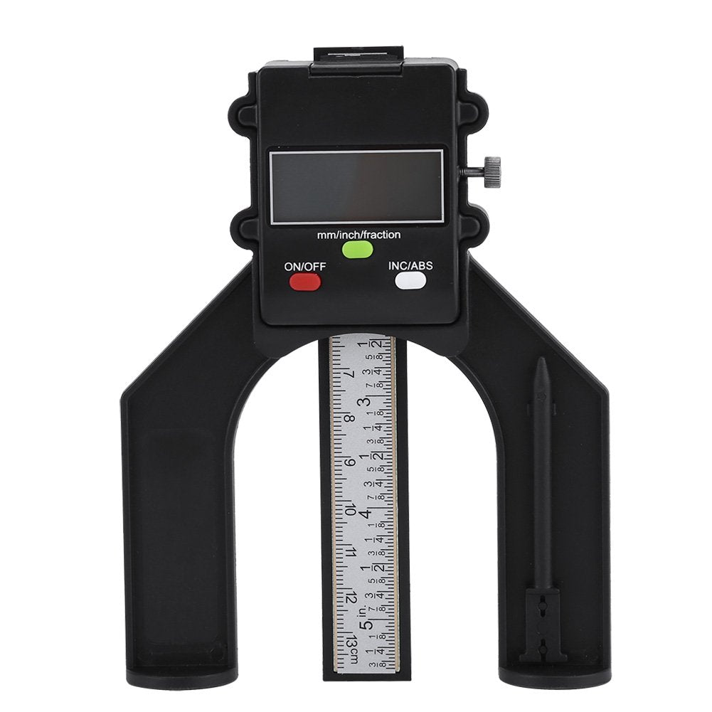 Digitaler Profiltiefenmesser 0–80 mm Magnet-Fuss mm/Zoll Holzbearbeitung