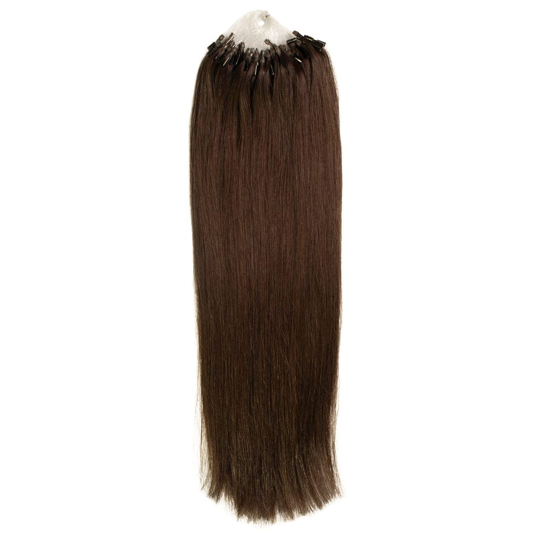 Microring Extensions Echthaar glatt 50 Strähnen 40cm dunkelblond-gold - Bild 3