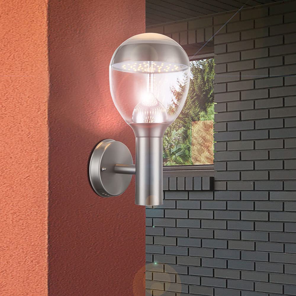 Wandleuchte Aussen LED 11W Edelstahl dunkelgrau IP-Schutz Garten - Bild 3