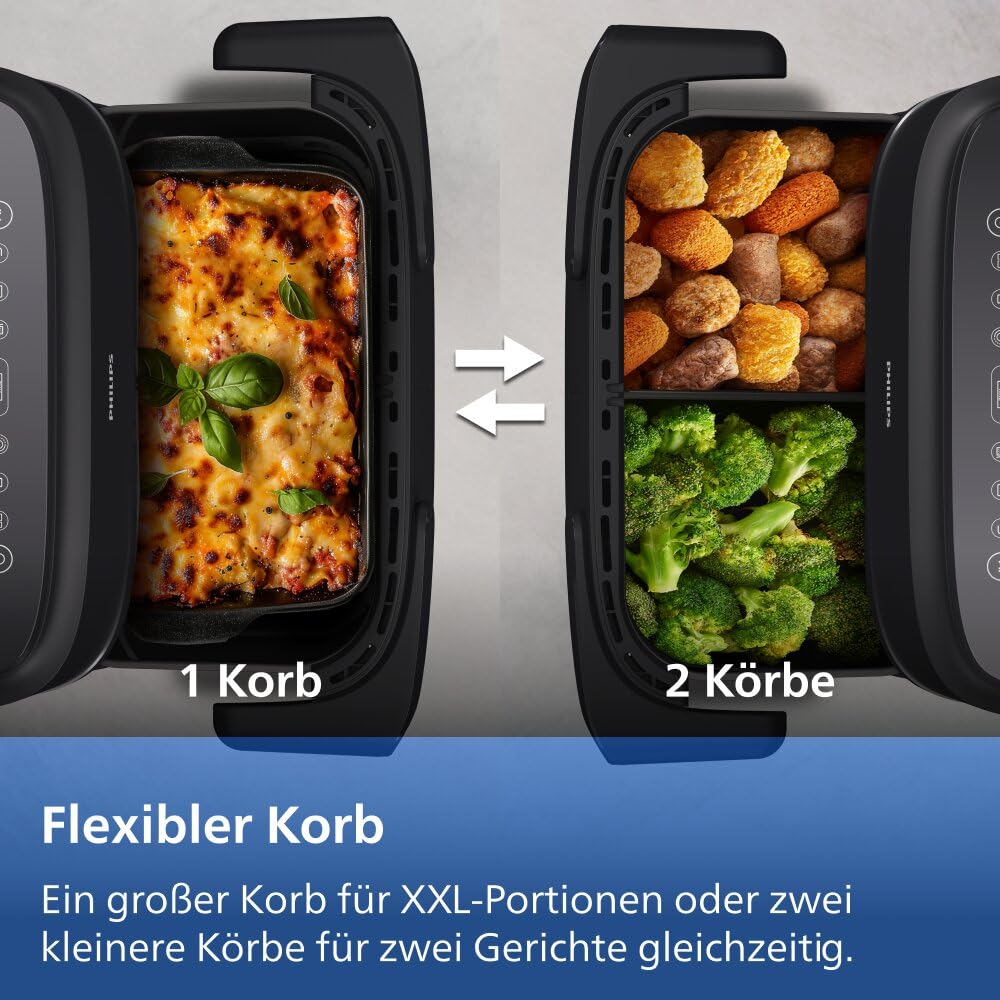 Heissluftfritteuse XXL 7,1 L Doppelzone 10 Funktionen Touchscreen - Bild 4