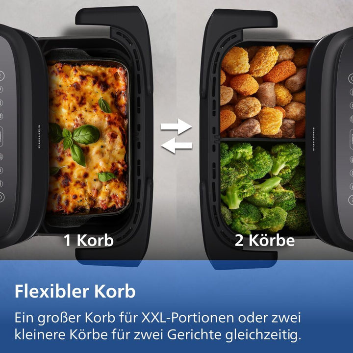 Heissluftfritteuse XXL 7,1 L Doppelzone 10 Funktionen Touchscreen - Bild 4