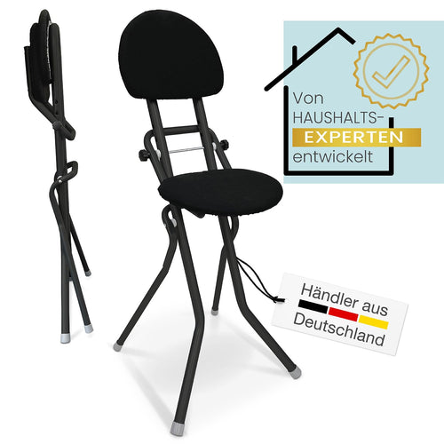 Bügelstehhilfe höhenverstellbar mit Rückenkissen klappbar bis 120 kg