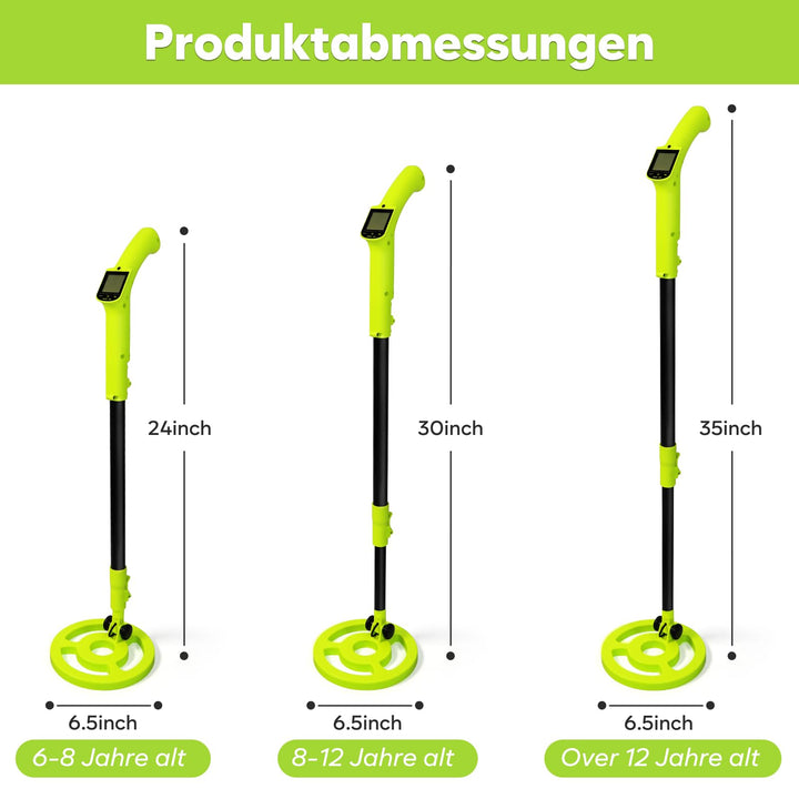 Metalldetektor Kinder faltbar verstellbar 61-89 cm wasserdicht ABS - Bild 5