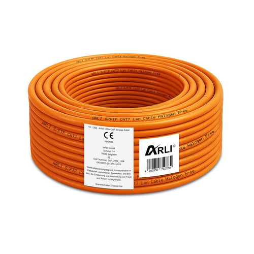 Netzwerkkabel CAT 7 S/FTP PIMF halogenfrei 100m Verlegekabel