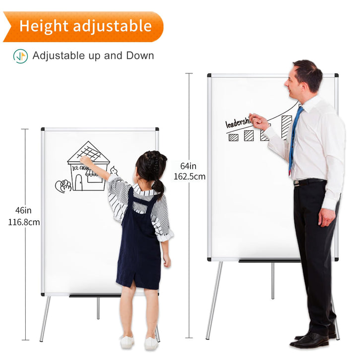 Magnetisches Flipchart-Whiteboard 90x60 cm mit Stiftablage - Bild 2