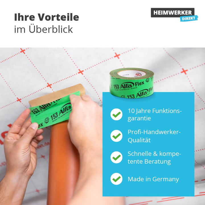 Folienklebeband Dampfsperre 50 mm x 25 m elastisch 6er-Pack - Bild 5
