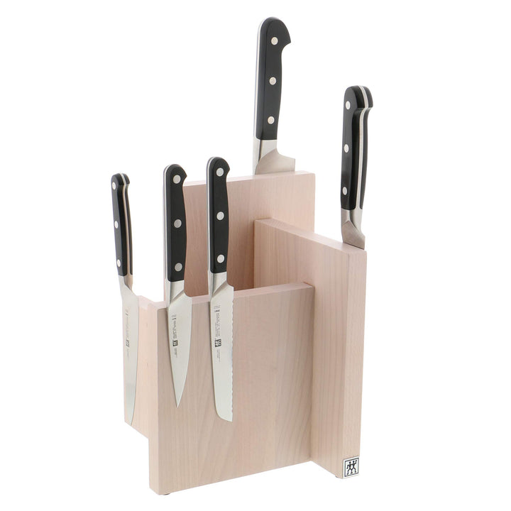 Messerblock magnetisch Buchenholz aufrecht für 8 Messer, Weiss - Bild 2