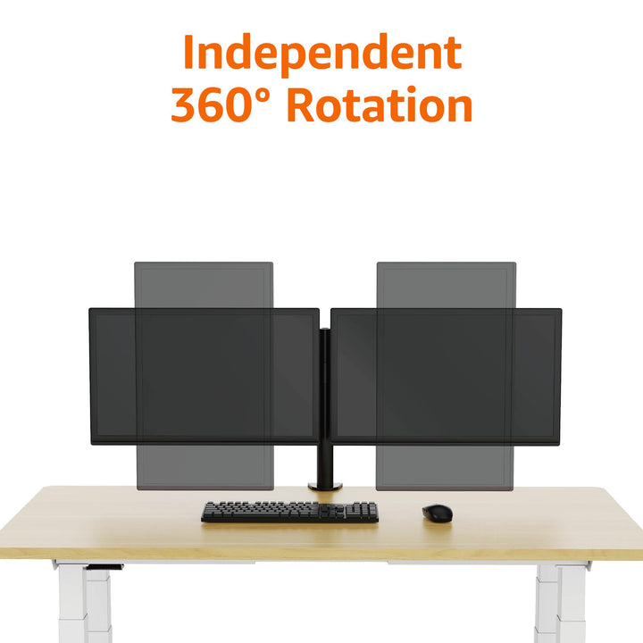 Dual Monitor Tischhalterung Stahl schwarz 13–27 Zoll höhenverstellbar - Bild 5