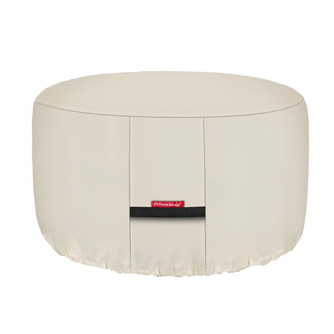 Feuerschalen-Abdeckung rund 81 cm wasserdicht 600D-Polyester Beige