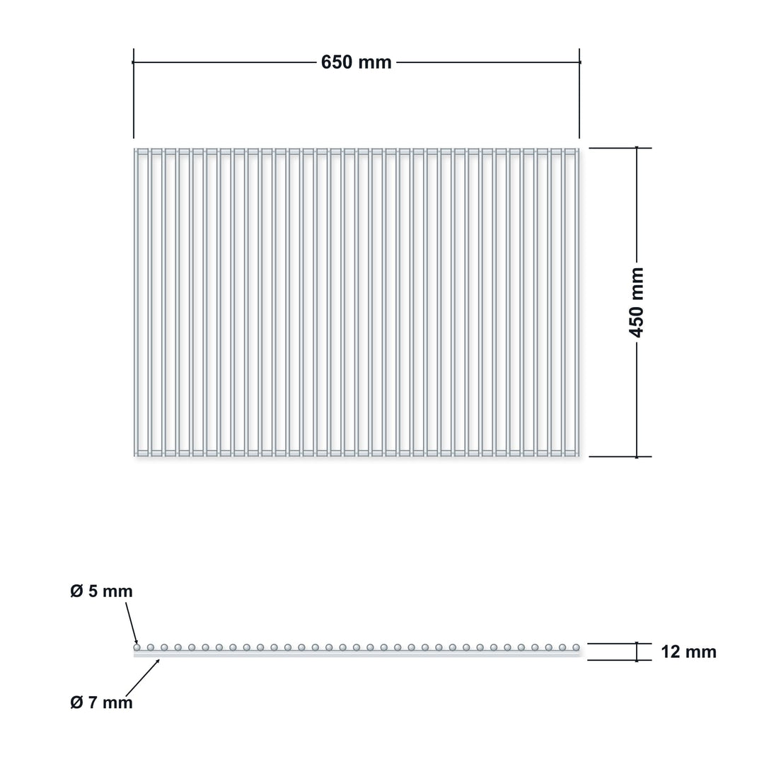 Grillrost Edelstahl rahmenlos 65x45 cm für Grill &amp; Feuerstelle - Bild 5