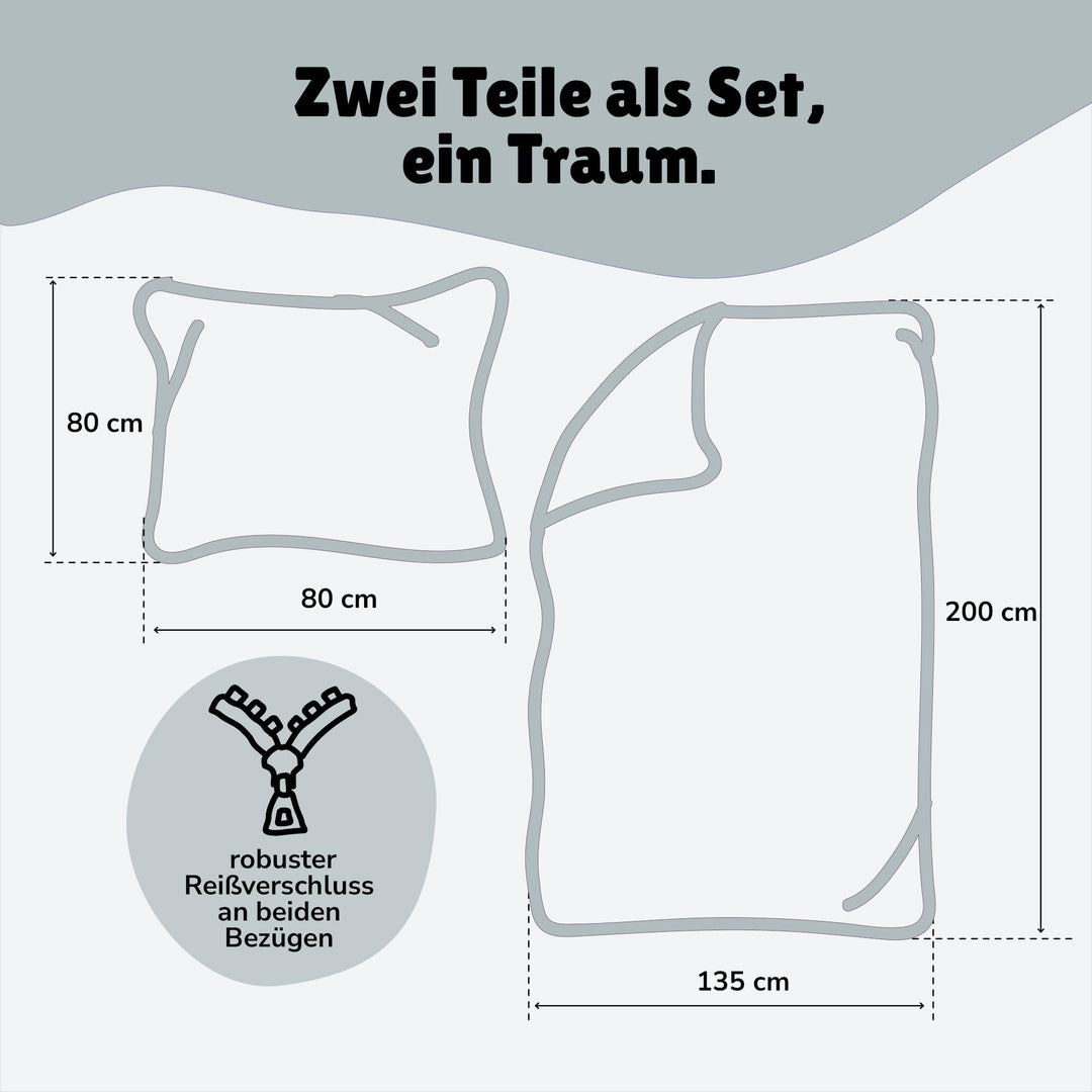 Bettwäsche-Set Pferd 135x200 cm Renforcé Baumwolle Wendemotiv Mädchen - Bild 2