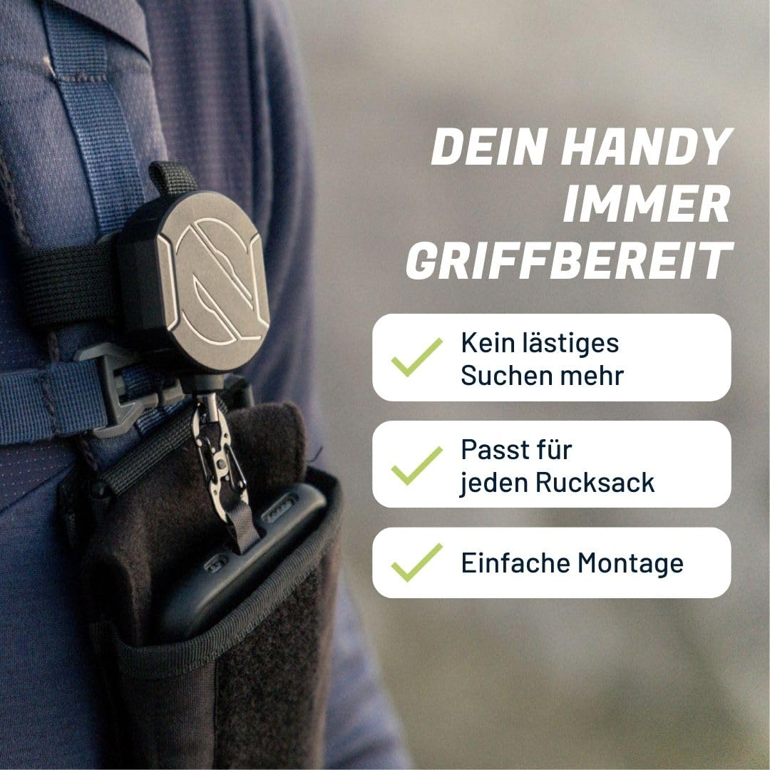 Handysicherung Rucksack 360° mit ausziehbarem Seil für Outdoor - Bild 3