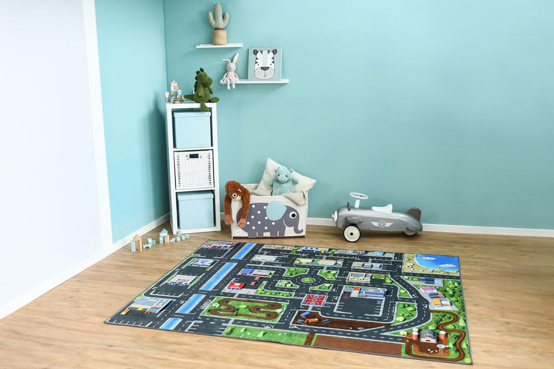 Spielteppich Strasse &amp; Stadt 200x160 cm abwaschbar rutschfest - Bild 2