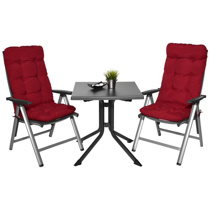 Hochlehner Auflage Gartenstuhl 100% Polyester UV5 rot 8cm - Bild 10