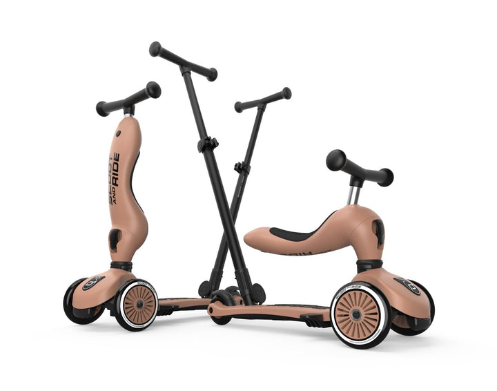 Kinderroller 2in1 Laufrad mit Sitz höhenverstellbar ab 1 Jahr Mocha - Bild 4