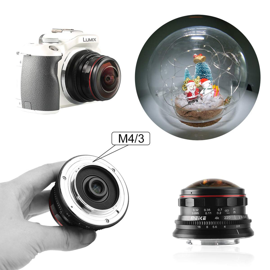 Fisheye-Objektiv 3,5mm f/2.8 220° für Micro 4/3 MFT Kameras - Bild 4
