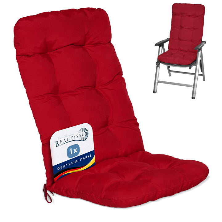 Hochlehner Auflage Gartenstuhl 100% Polyester UV5 rot 8cm