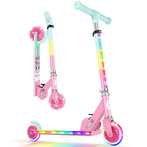 Kinderroller faltbar mit LED-Rädern höhenverstellbar 78-88 cm