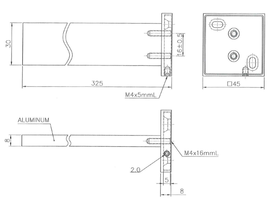 Handtuchhalter Aluminium Chrom 325 mm zur Wandmontage, 2er-Set - Bild 5