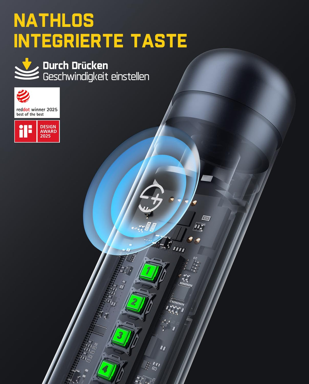 Akku-Multifunktionswerkzeug Mini 100g mit 35 Aufsätzen USB-C - Bild 6