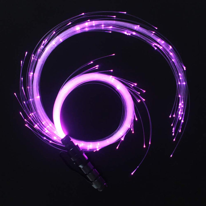 LED Glasfaser-Lichtpeitsche 40 Farbmodi 360° drehbar für Rave &amp; Party