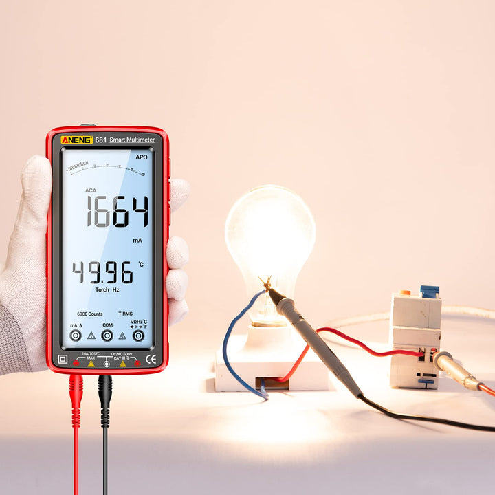 Digitales Multimeter wiederaufladbar USB-C 5-Zoll-Display Elektriker - Bild 7