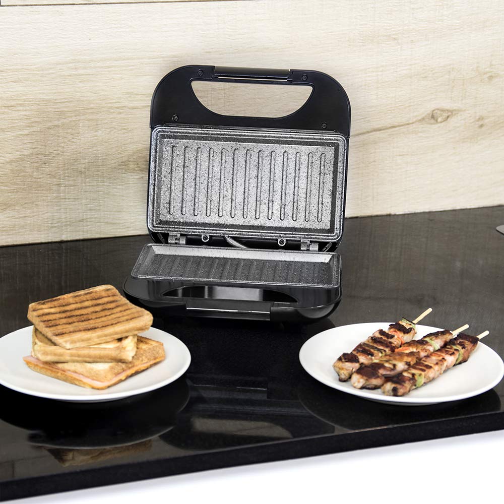 Sandwichmaker 2 Sandwiches RockStone-Antihaft Grillplatten 750 W - Bild 8