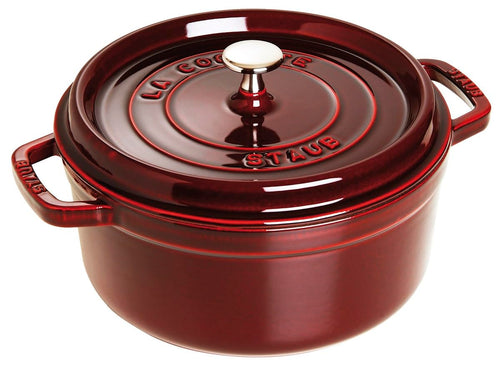 Gusseisen Cocotte rund 26 cm 5,25 L Induktion Grenadine-Rot