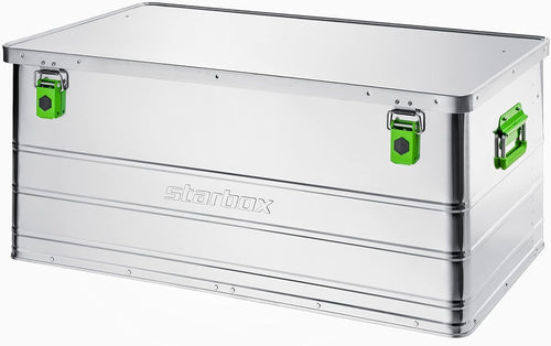 Aluminiumbox 140 Liter staub- und spritzwassergeschützt mit Hebelspannverschlüssen