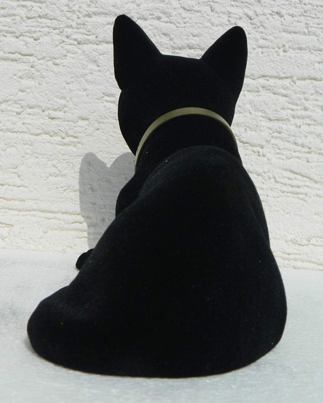 Wackelfigur Katze liegend Kunstoff samtartig schwarz 29 cm - Bild 5