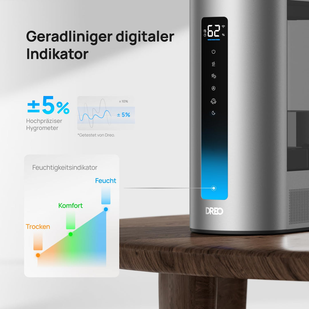 Luftbefeuchter Warm-Kaltnebel 6L Smart 500ml/h für grosse Räume - Bild 4