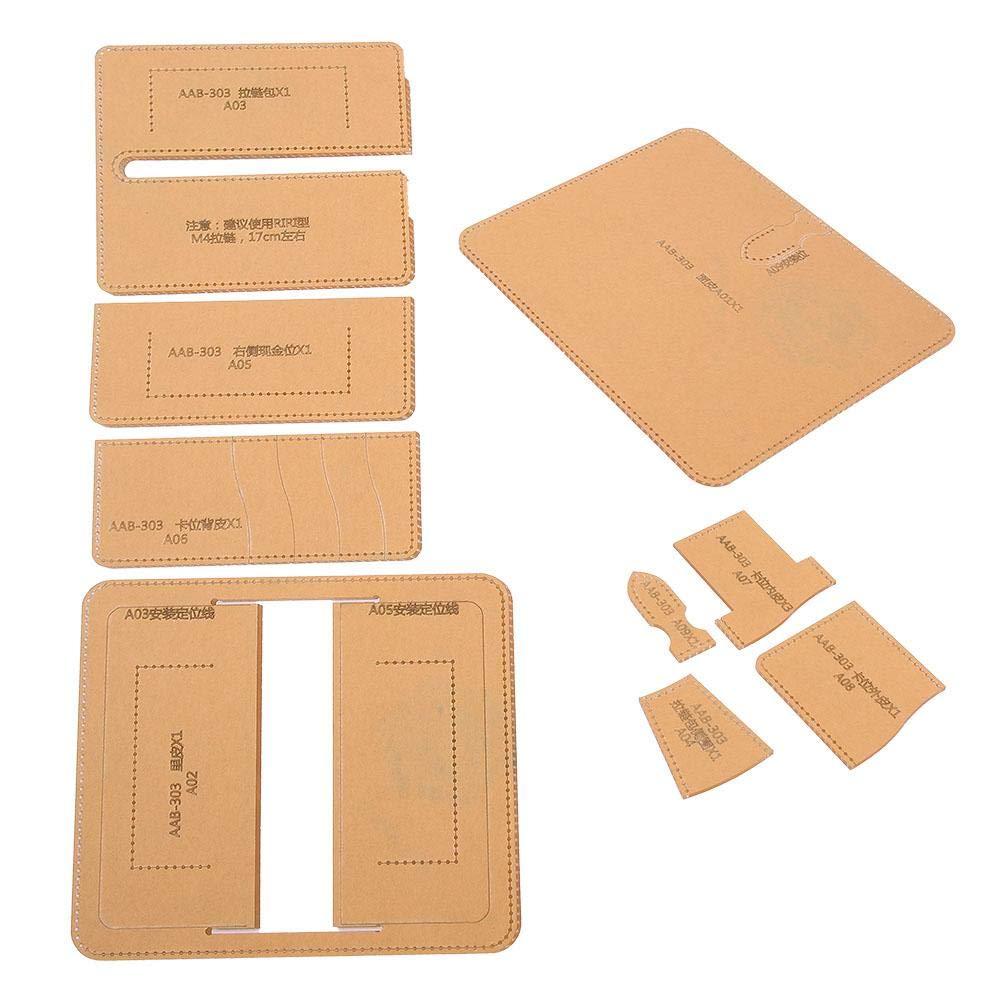 Acryl-Schablonen-Set für Leder-Taschen DIY Handwerk mit Stichmarkierungen - Bild 6