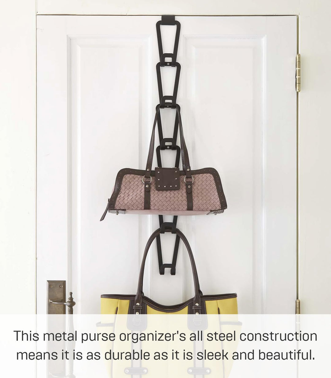 Taschengarderobe zum Hängen modular erweiterbar 8x77cm schwarz - Bild 2