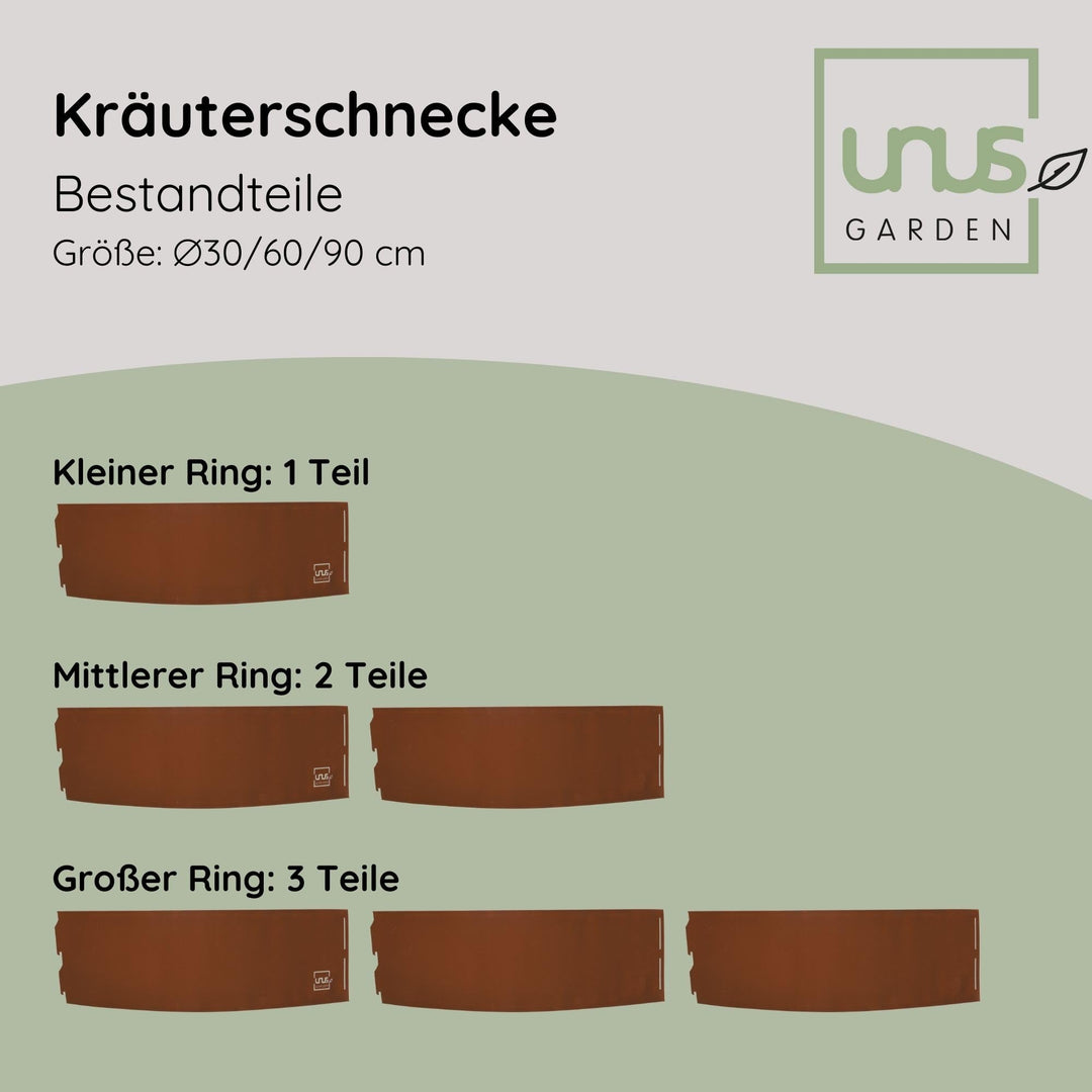 Kräuterspirale Edelrost 3 Ebenen Metall für Garten &amp; Terrasse - Bild 5