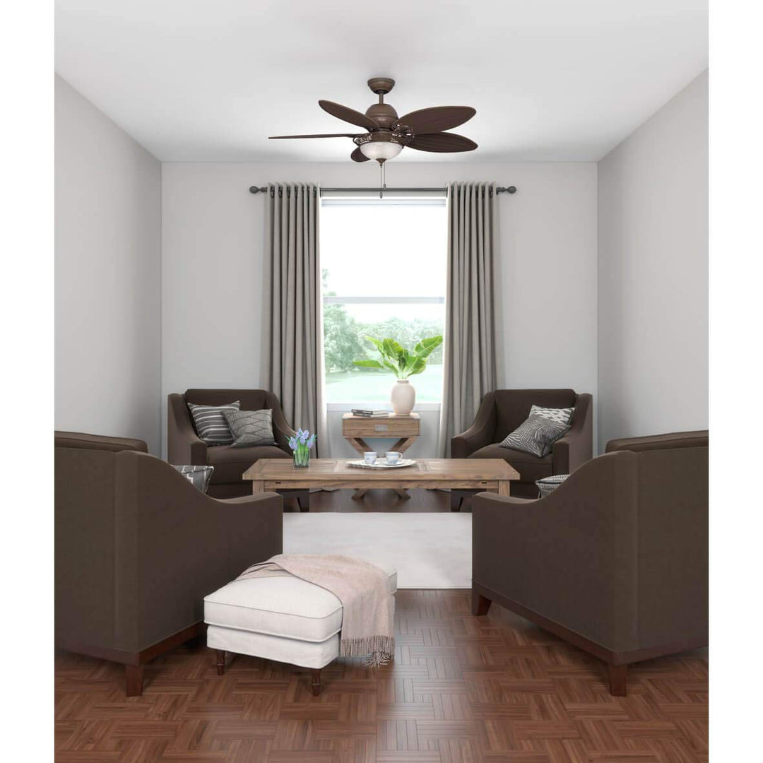 Deckenventilator mit Licht 137 cm Bronze 5 Flügel Zugschalter - Bild 6