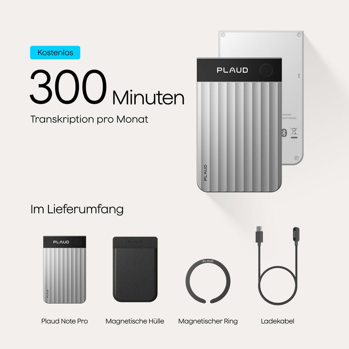 KI-Diktiergerät mit AMOLED-Display 5-Mikrofon-System 112+ Sprachen - Bild 10