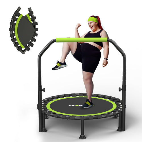 Mini Trampolin klappbar Ø 102 cm mit Haltegriff für Kinder & Erwachsene