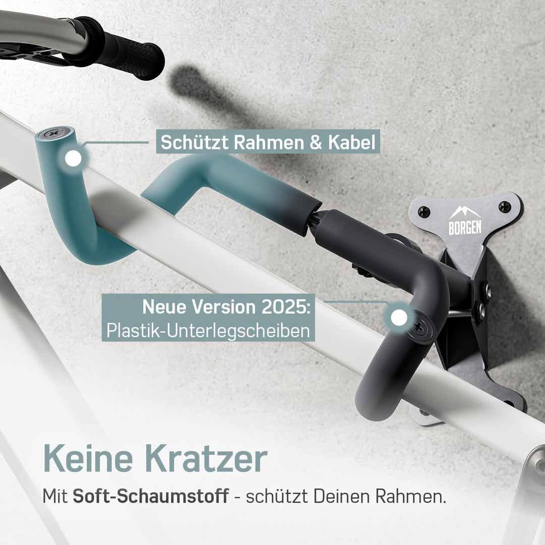 Fahrrad Wandhalterung klappbar Metall bis 20 kg alle Radtypen - Bild 4