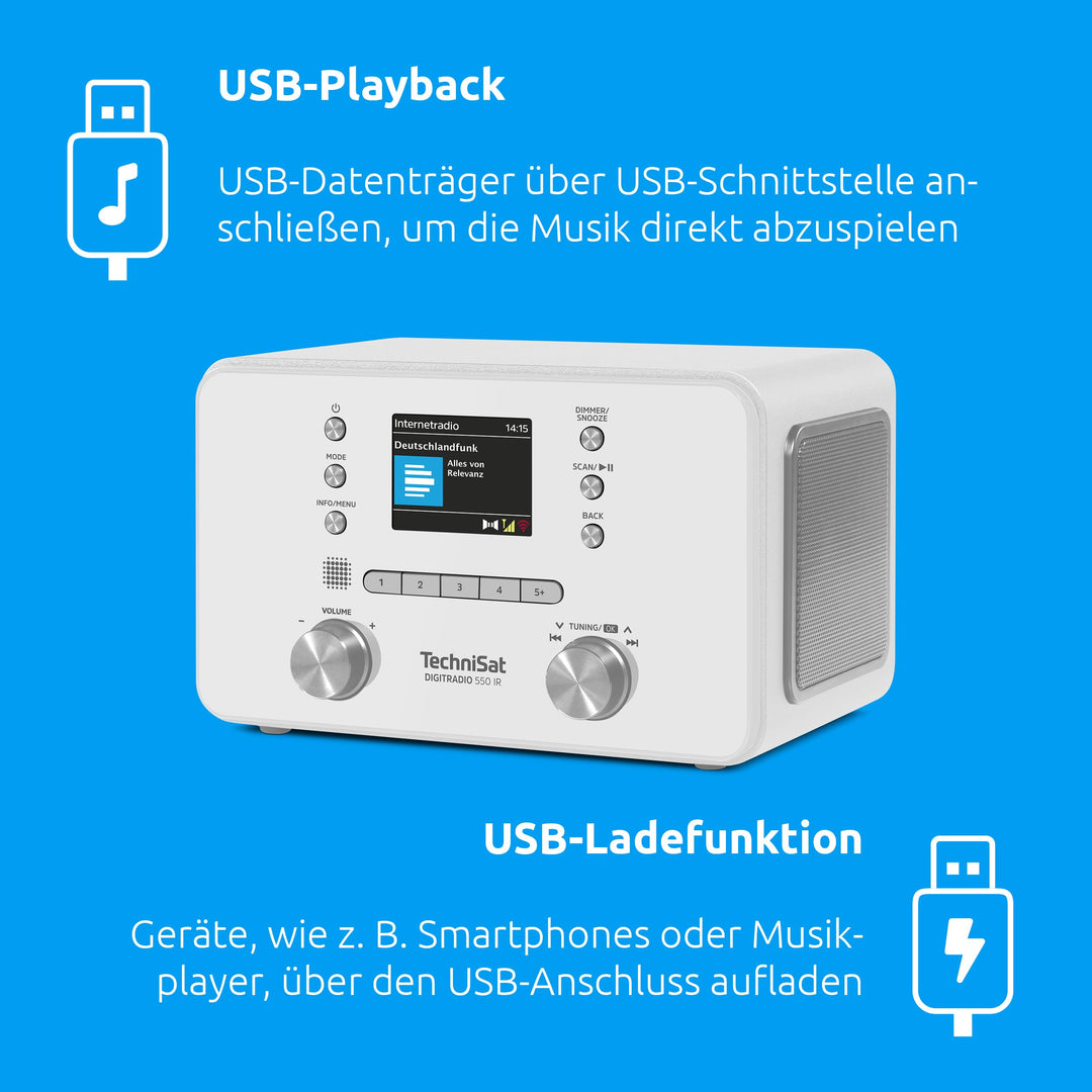 Internetradio DAB+ mit Bluetooth 10 Watt Stereo Weckfunktion - Bild 7