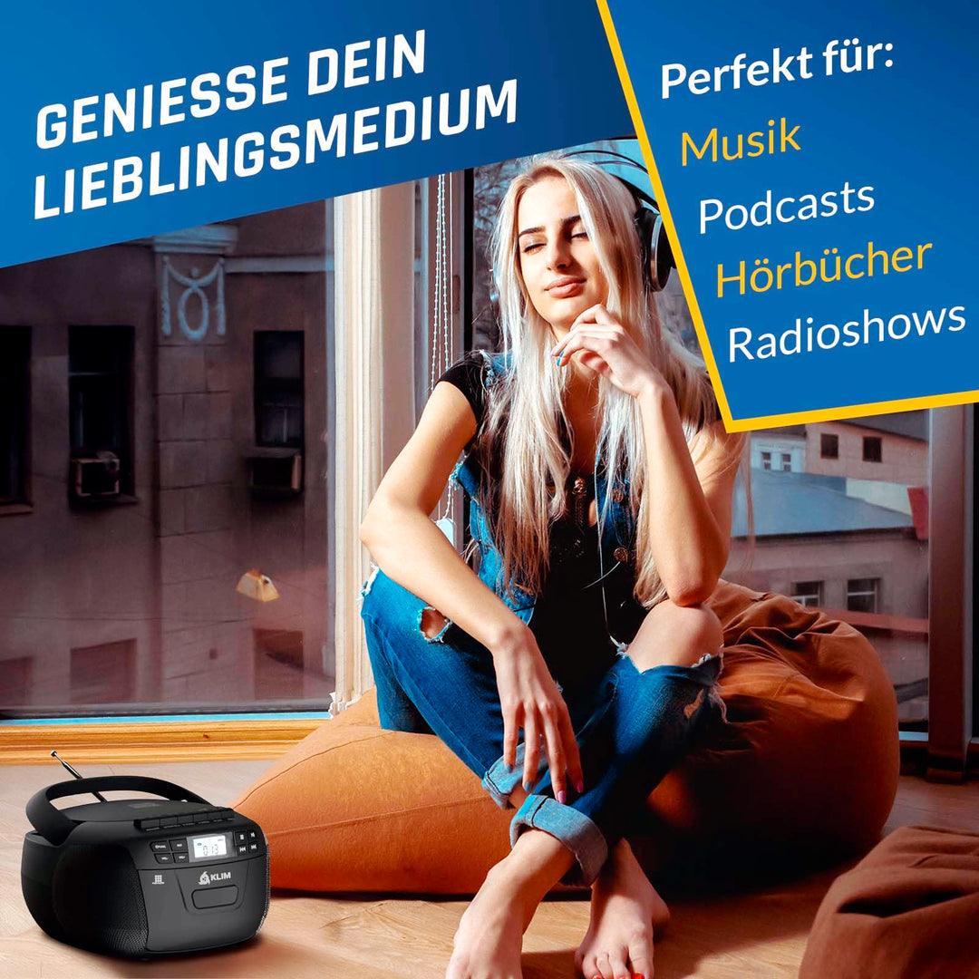 Boombox mit CD-Player, Kassette, Radio &amp; Bluetooth 5.1 - Bild 4