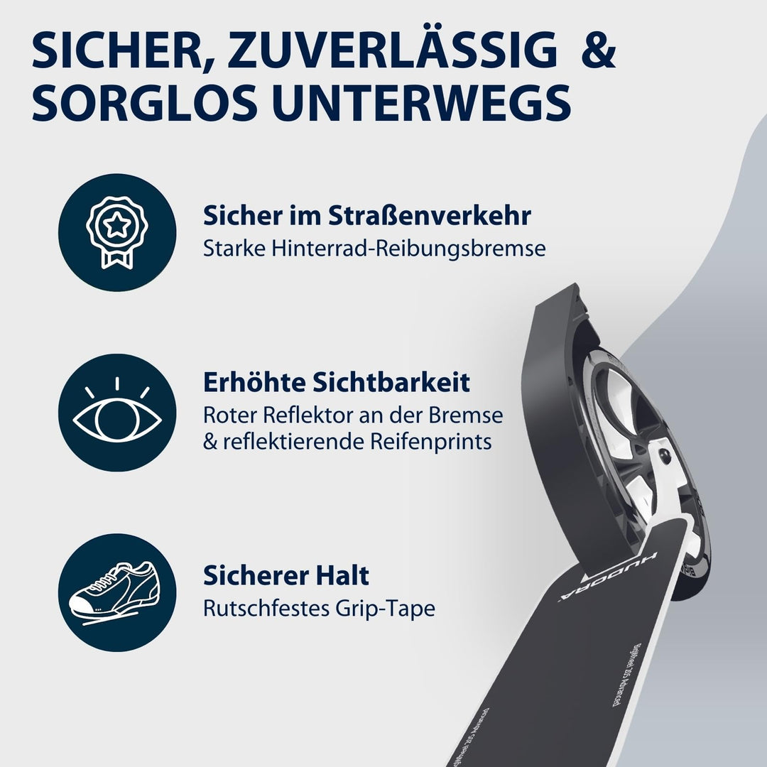 Tretroller Aluminium 205mm Räder klappbar bis 100 kg für Erwachsene - Bild 5