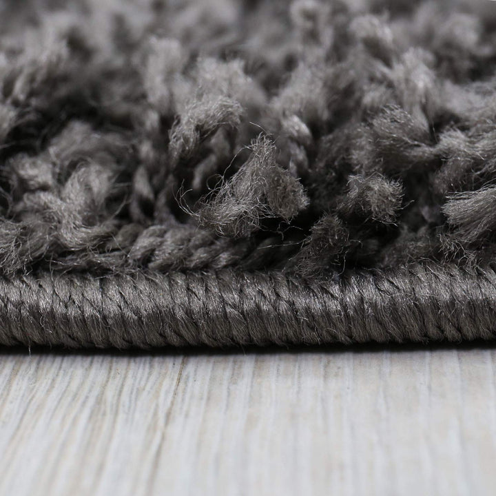 Shaggy Hochflor Teppich Anthrazit 140x200 cm Polypropylen - Bild 5