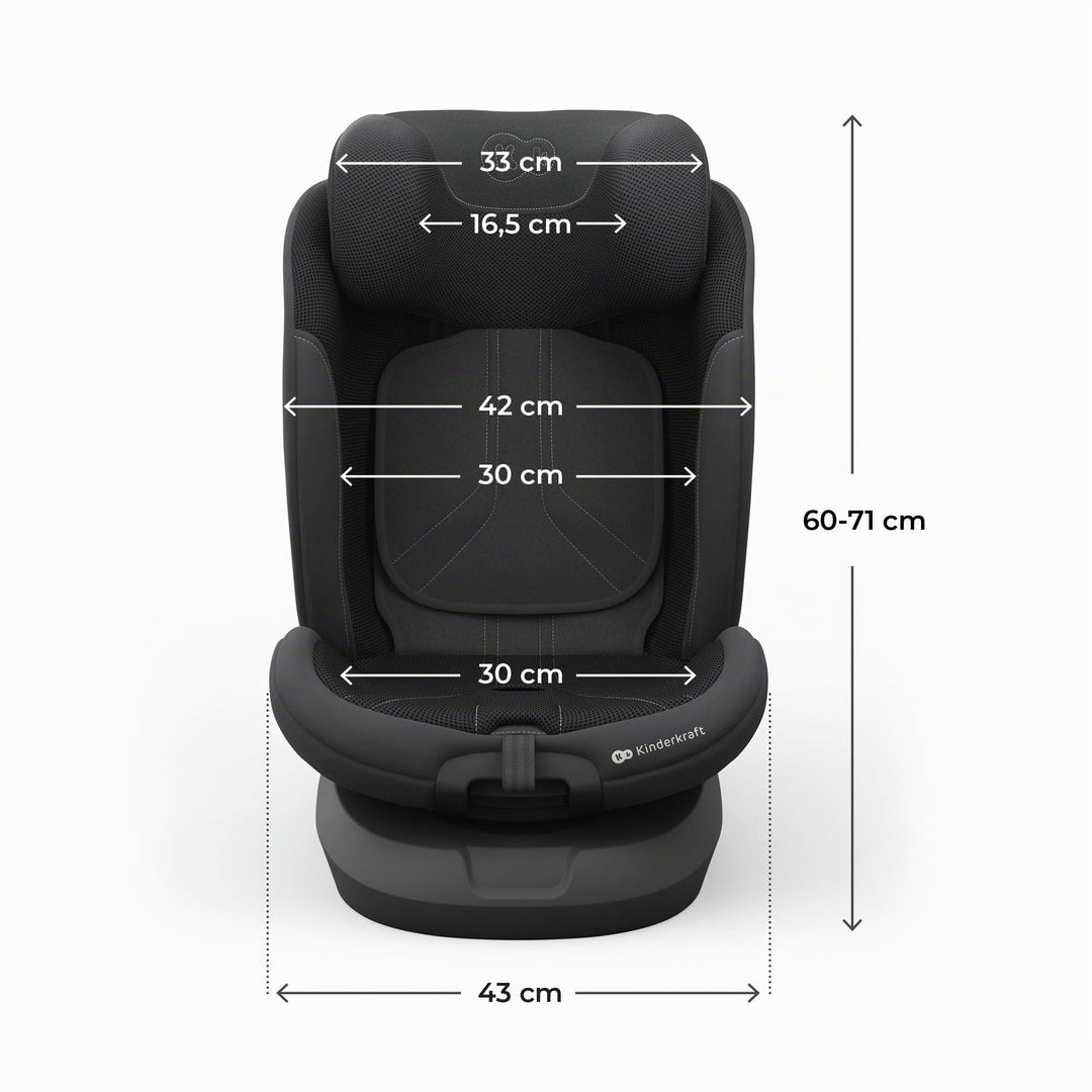 Kindersitz 360° drehbar I-Size 40-150 cm Isofix 0-36 kg Schwarz - Bild 12