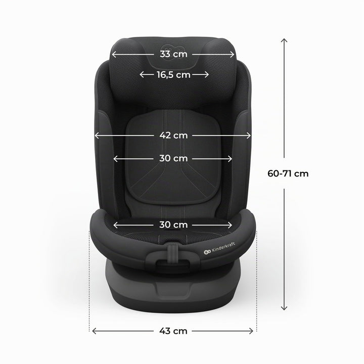 Kindersitz 360° drehbar I-Size 40-150 cm Isofix 0-36 kg Schwarz - Bild 12